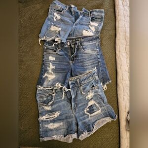 American Eagle Outfitters Women's Ripped Denim Shorts